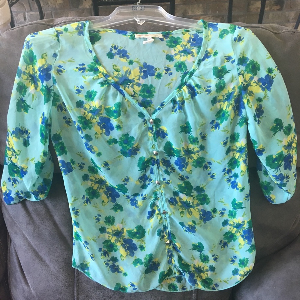 Floral see through top size Small
